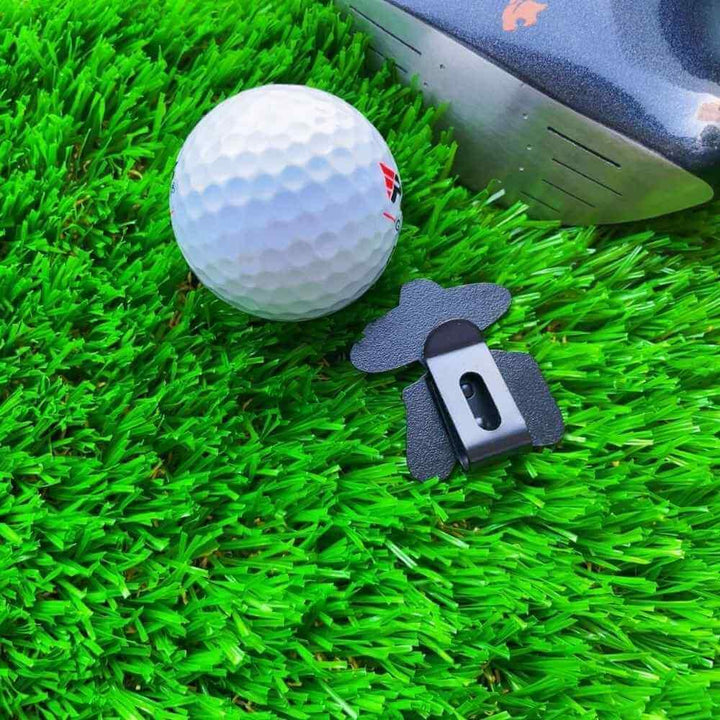back of "Blue Man"-Golf Ball Marker Hat Clip