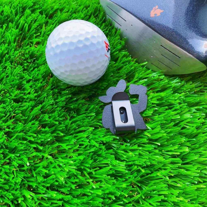 back of "Drunk Man"-Golf Ball Marker Hat Clip
