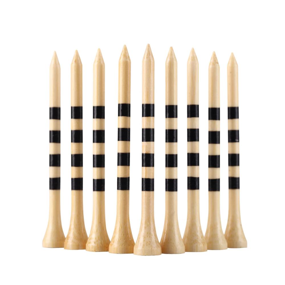 some natural/black striped bamboo golf tees