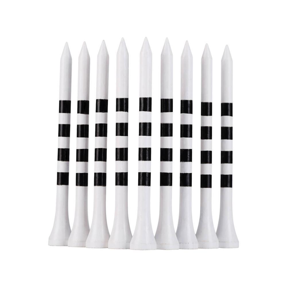 some white/black striped bamboo golf tees